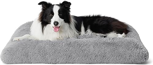 Bedsure Cama grande lavable para perros, cama calmante de felpa para razas grandes, tapete para dormir para perros Fulffy, almohadilla