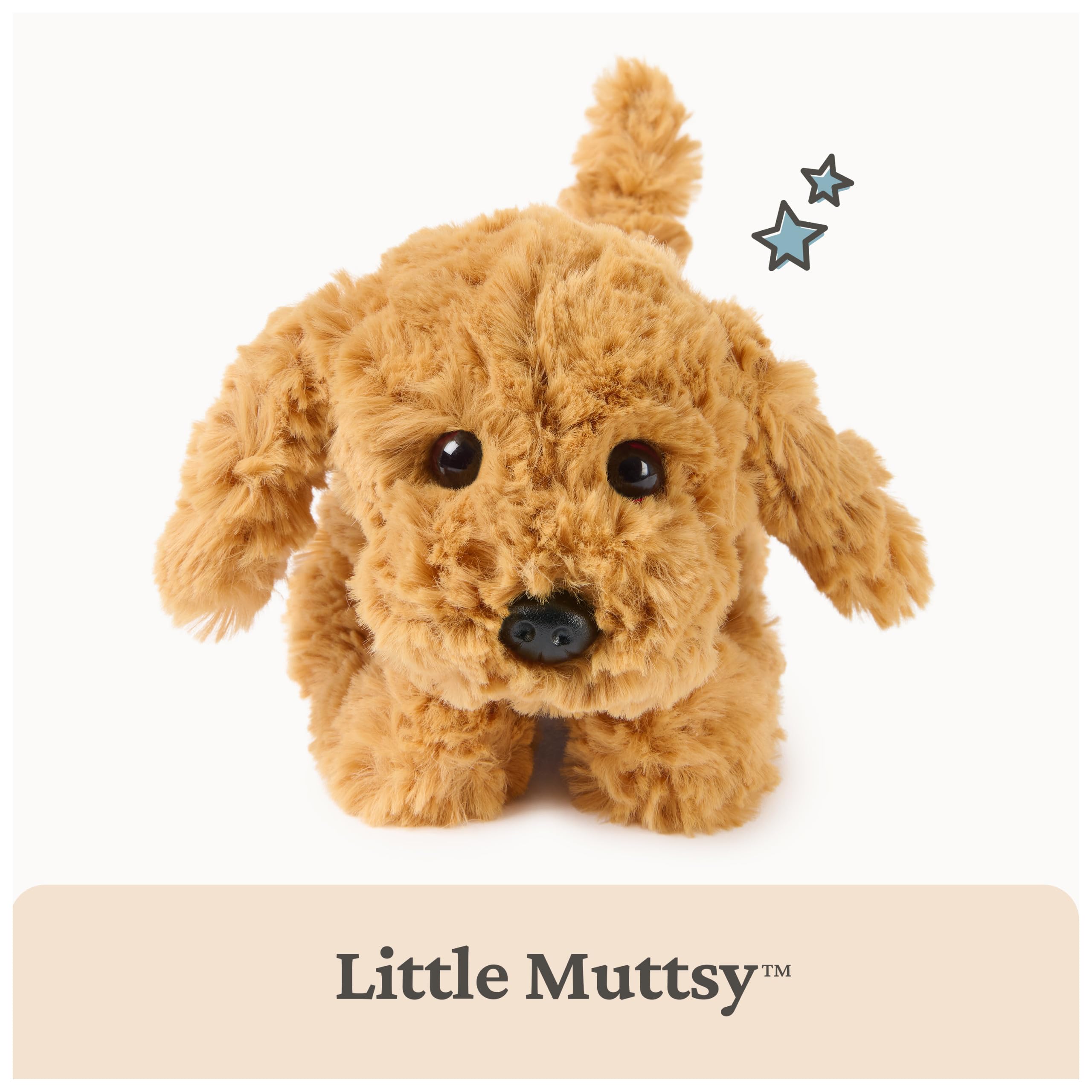 GUND Muttsy szczeniak, małe wypchane zwierzęta, klasyczne pluszowe zabawki dla dzieci od 1 roku życia, bursztyn, 18 cm