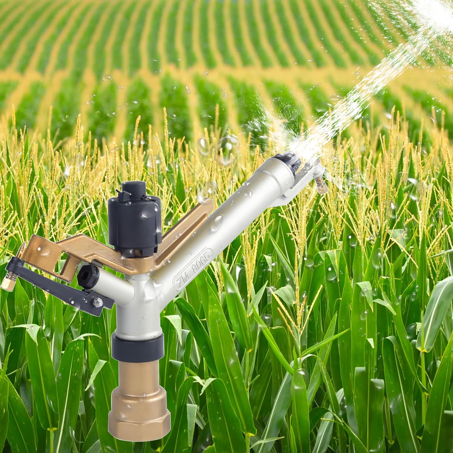Langstrecken-Sprinkler, 3,8 cm Rasensprenger, Sprinkler für Hof, große Flächenbewässerung, Bewässerungsspritzpistole, Landwirtschaft, Bauernhof-Bewässerung, Schlagregner