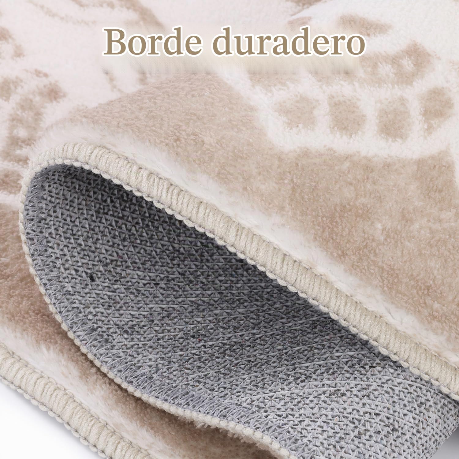 SHACOS Alfombra Redonda Salon Grande Beige 160 cm Alfombra Circular Lavable Antideslizante de Pelo Corto Suave Estilo Boho Decorativa Circular para Salón, Dormitorio