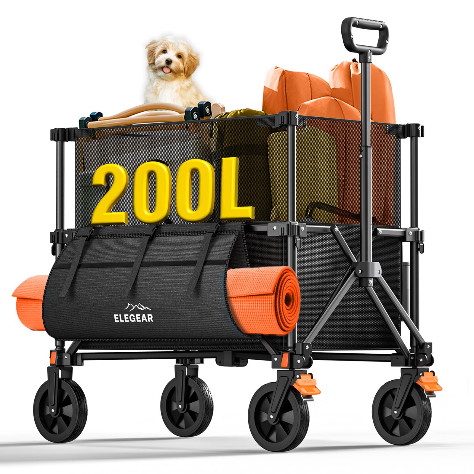 Amazon.co.jp: Elegear アウトドアワゴン キャリーワゴン 200L