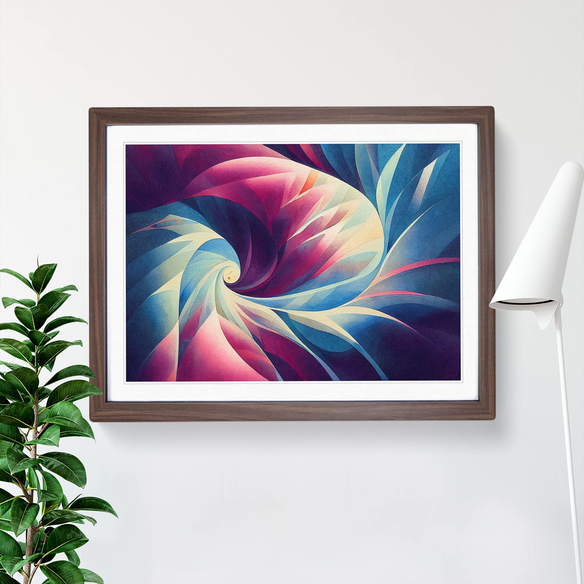 Supreme Abstract Fractals Framed Print, Walnut, A3 (46 x 34 cm) - Image 3