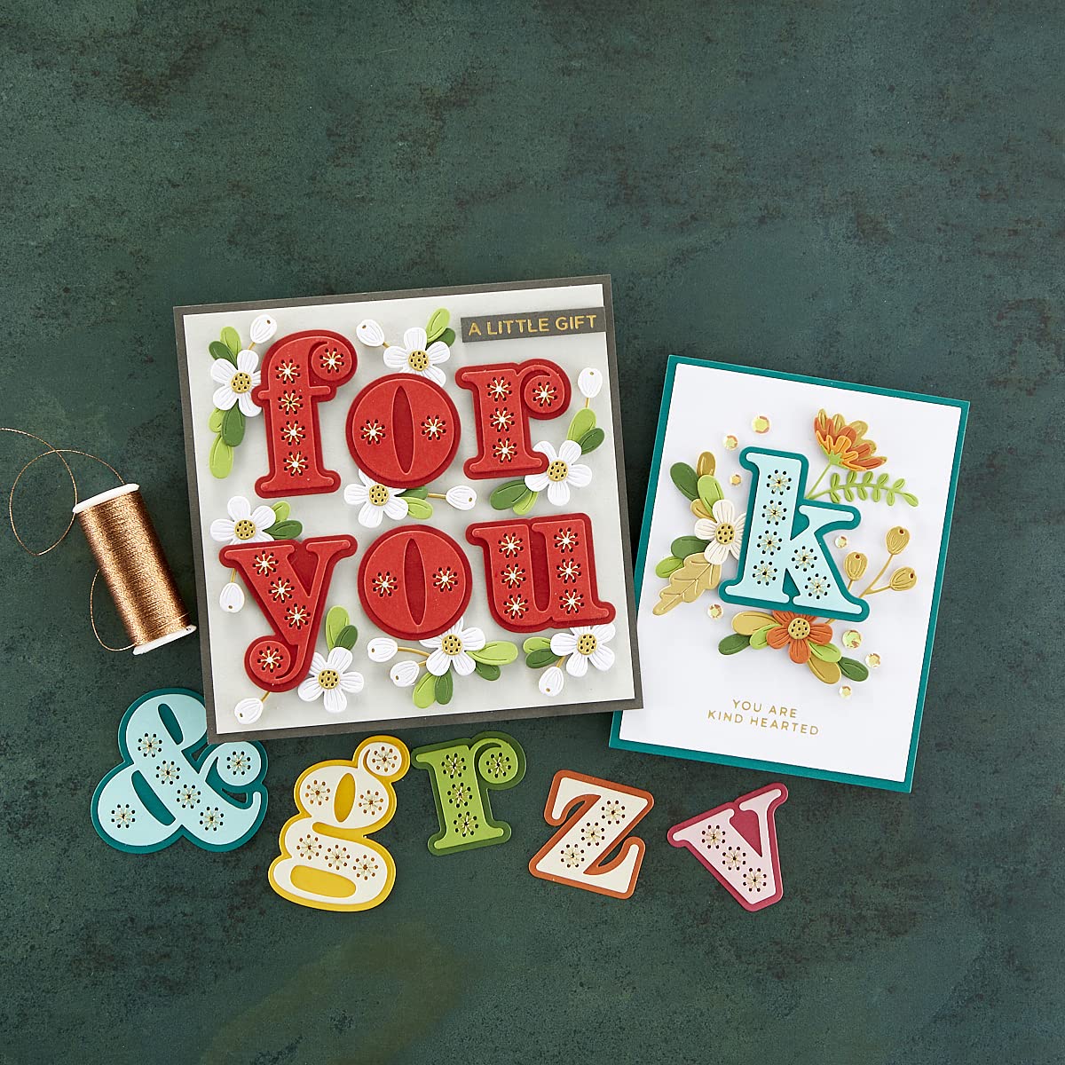 Spellbinders - Stitched Alphabet Bundle- Stitched Alphabet, Grey