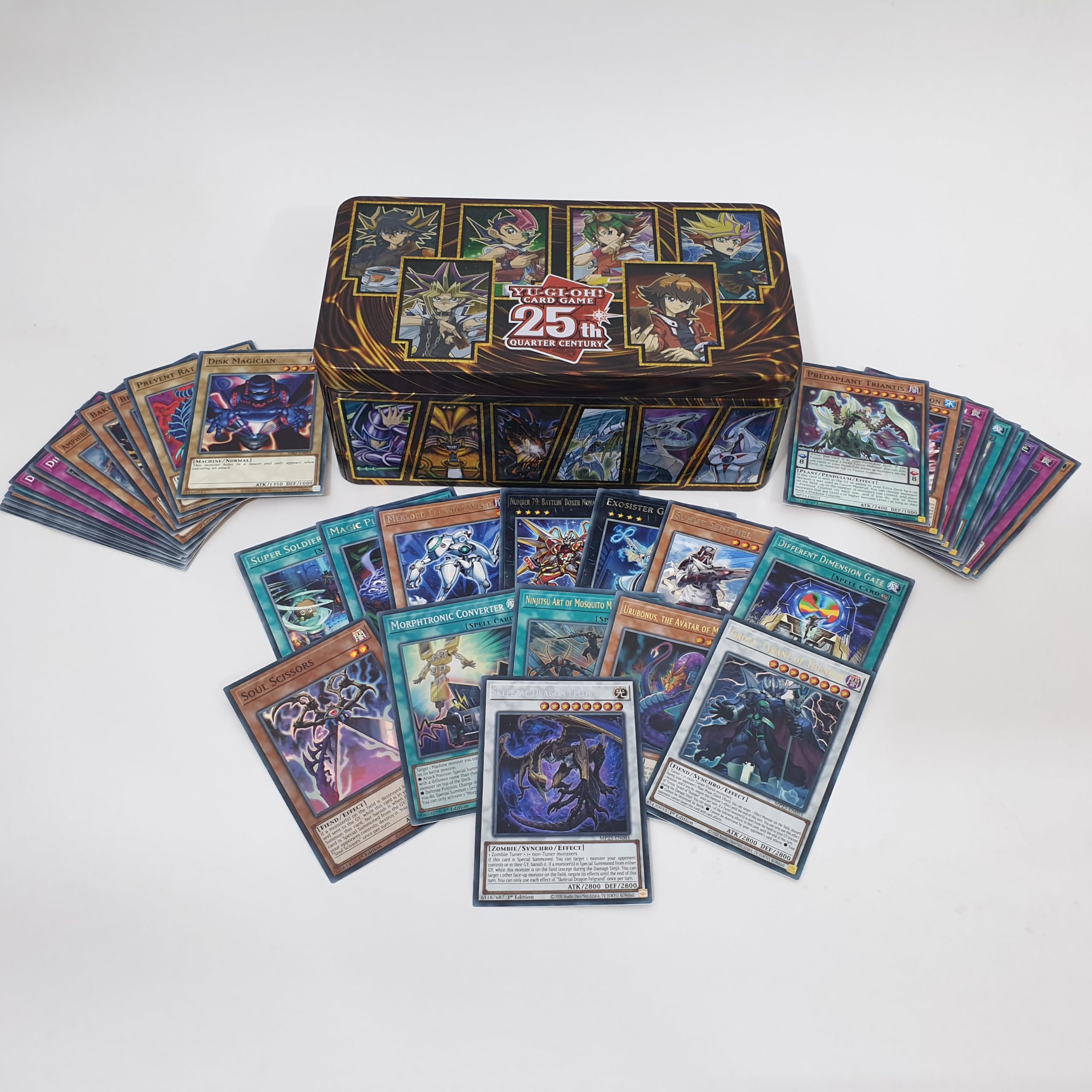 Yu-Gi-Oh! TCG : No Duplicates Random Cards From Different Sets, 500 Card in Each Lot With 50 Holos & 50 Rare Includes Empty Tin Box