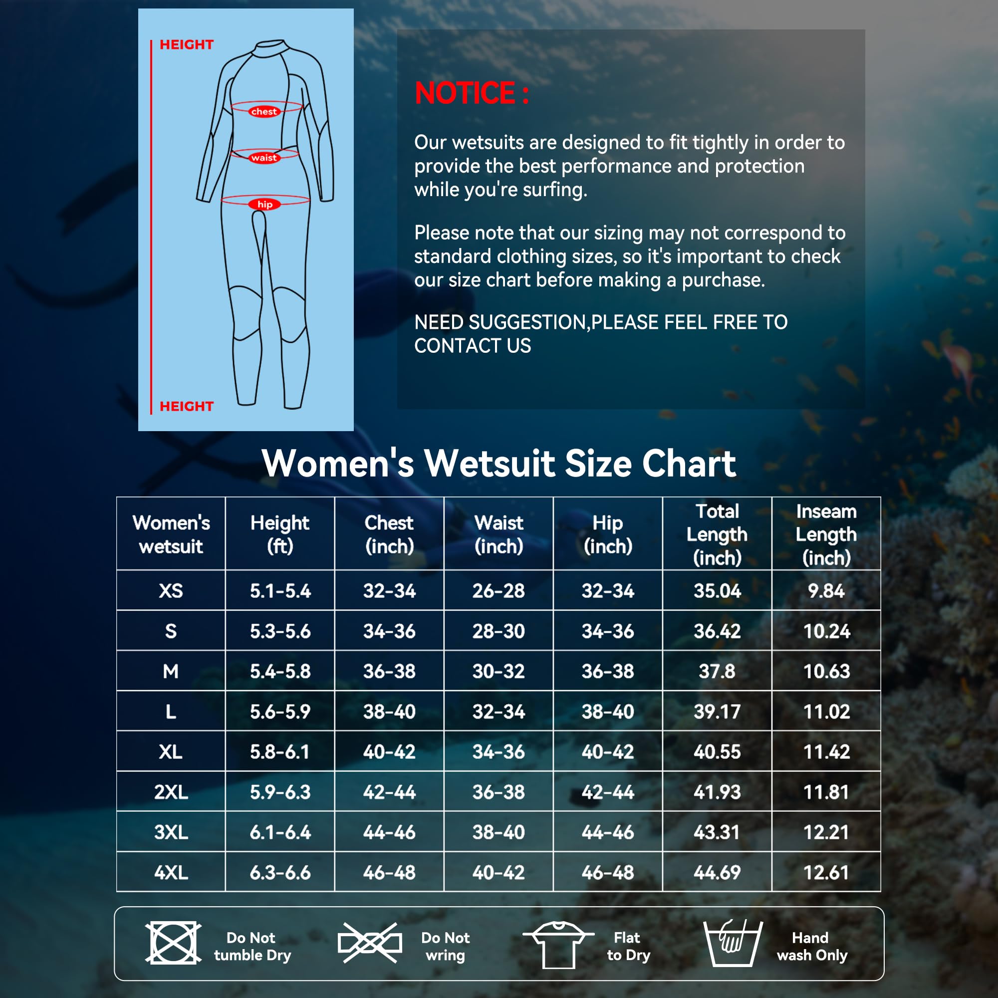 Muta corta da donna in neoprene con cerniera frontale, 2 mm, per nuoto, surf, immersioni