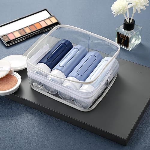 Miniatura 4 de Paquete de 16 botellas de viaje para artículos de tocador, recipientes de viaje a prueba de fugas para artículos de tocador, accesorios de viaje de