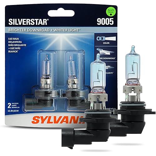 SYLVANIA 9005 SilverStar High Performance Halogen Headlight Bulb, (Contains 2 Bulbs), White (9005ST.BP2)