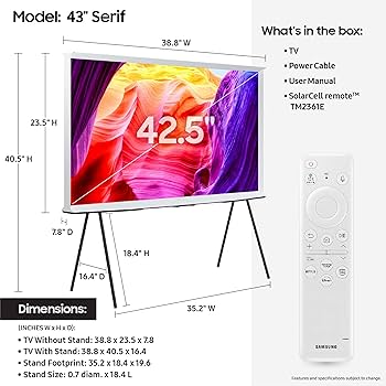 Amazon.com: Samsung 43-Inch Class QLED 4K The Serif LS01D