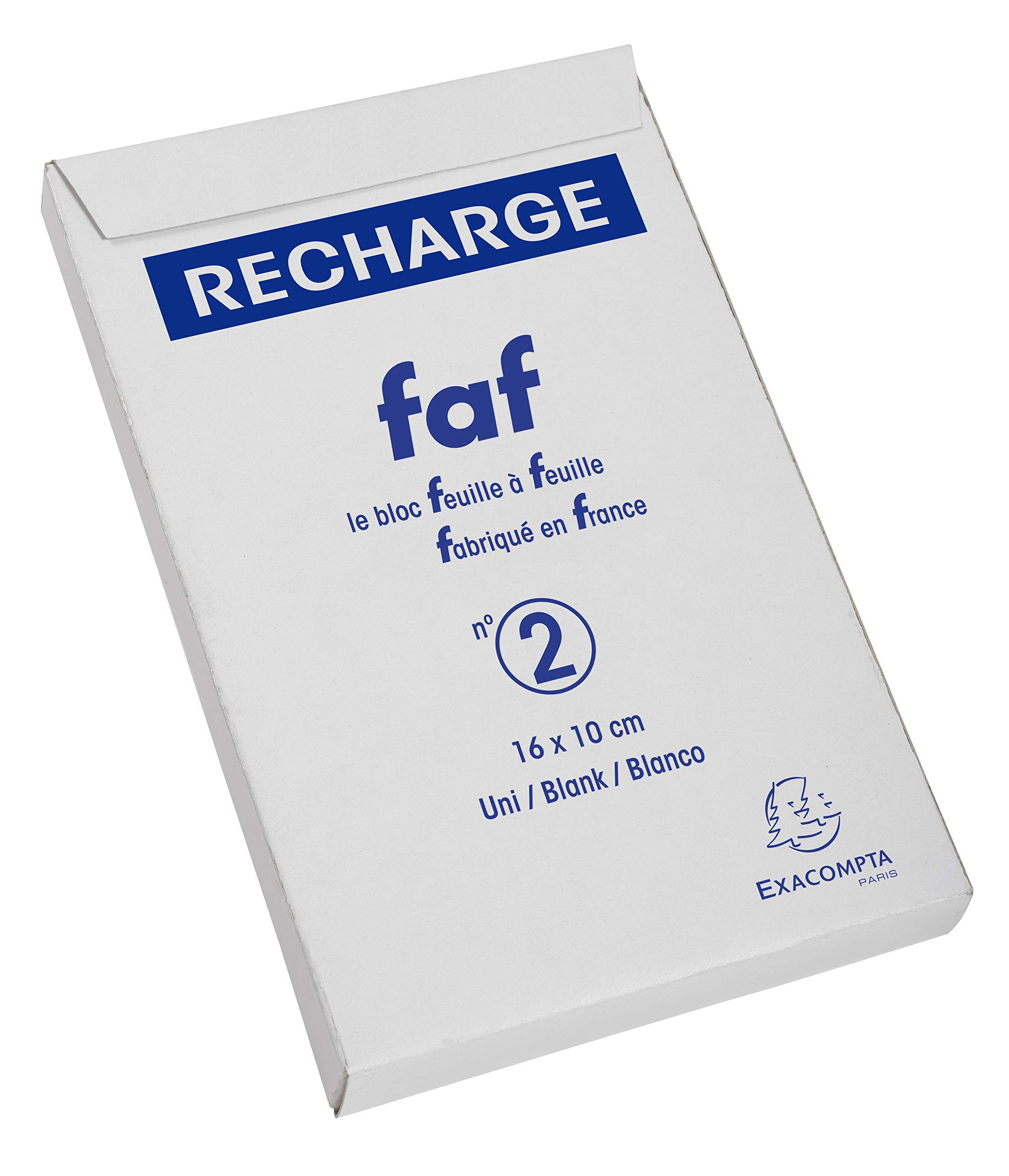 Exacompta No.2 Faf Desk Pad Refill Plain White 340 Pages