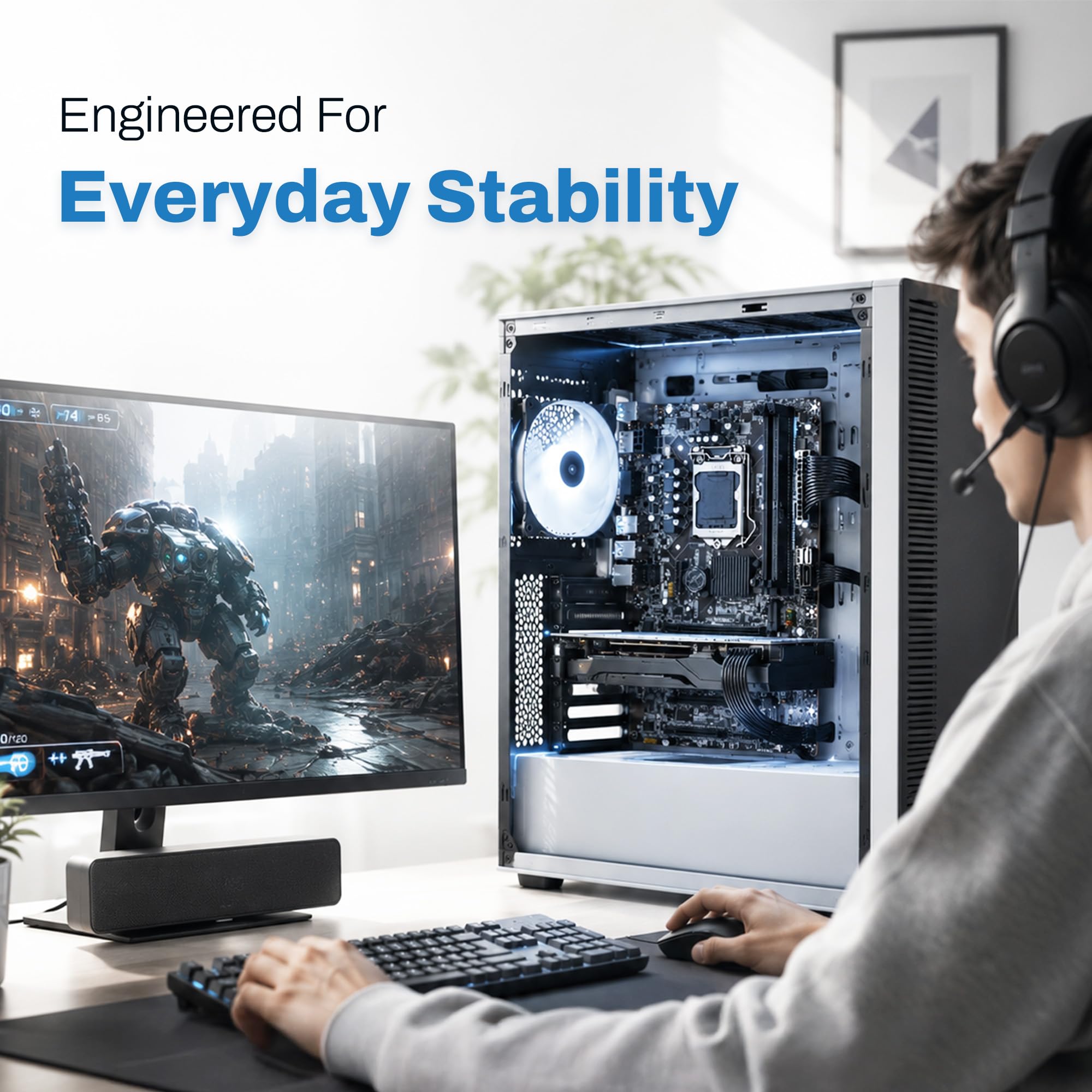 EVM H110 DDR4 Motherboard | LGA1151 Socket | Intel 6th/7th Gen Support | Dual DDR4 Slots | M.2 NVMe | 4 SATA | PCIe x16 | USB 3.0 | LAN & Audio | Micro ATX | 3 Year Warranty (EVMH110NEL) — Amazon image 5