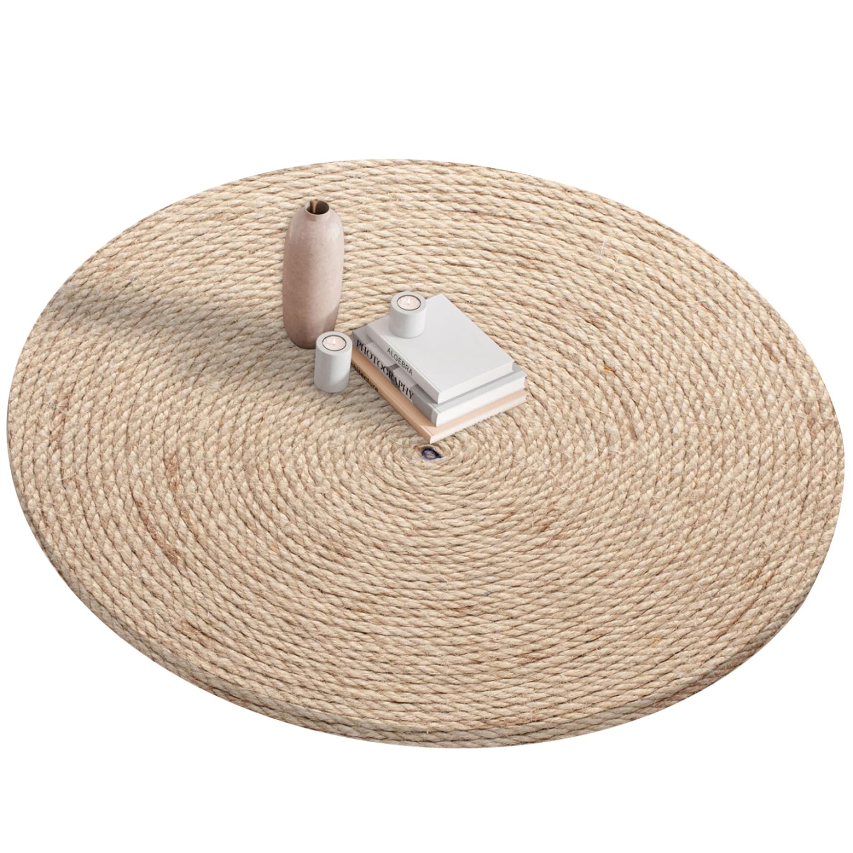 Nappe ronde 47 pouces ajustée élastique effet rotin