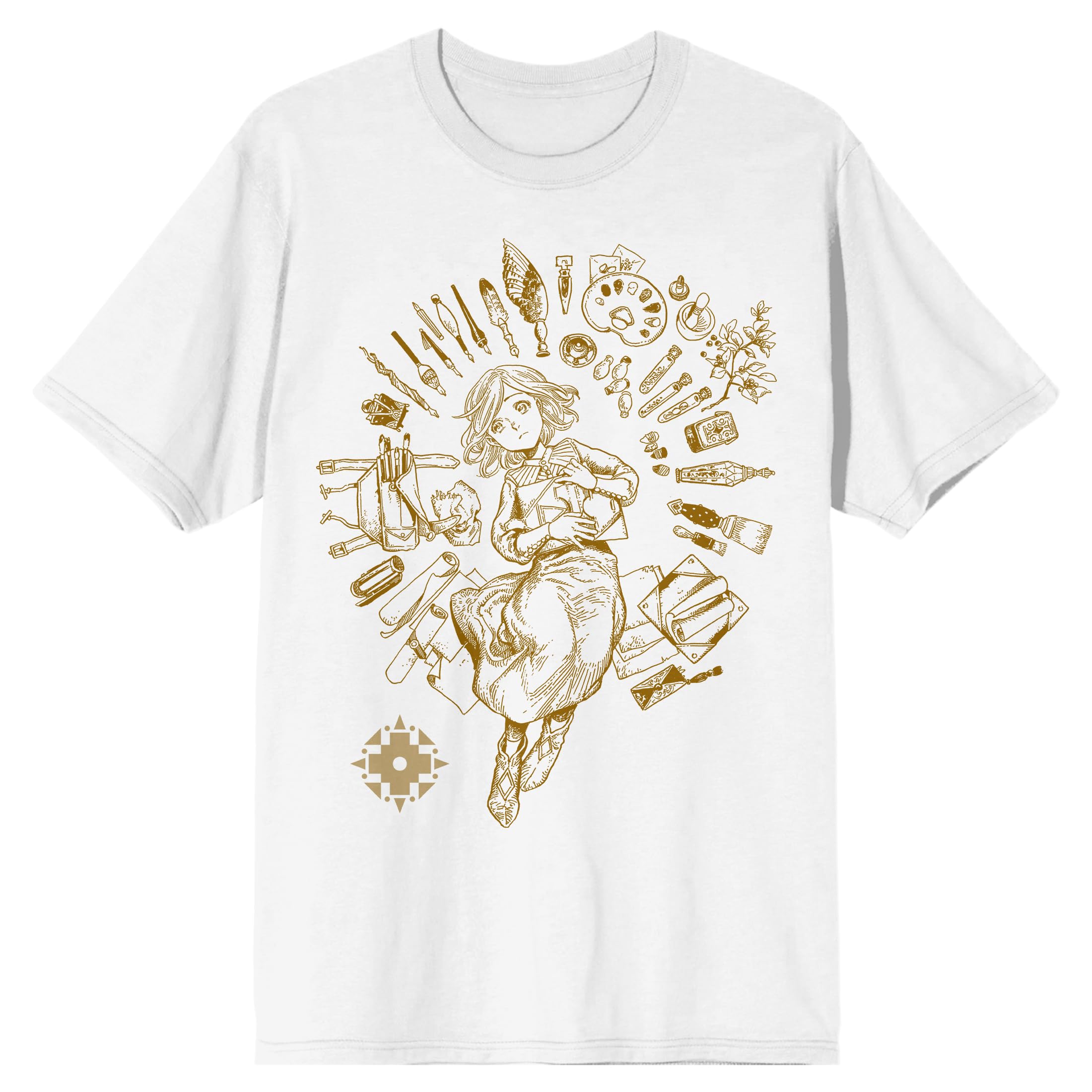 Bioworld Witch Hat Atelier Adult White Crew Neck Short Sleeve T-Shirt