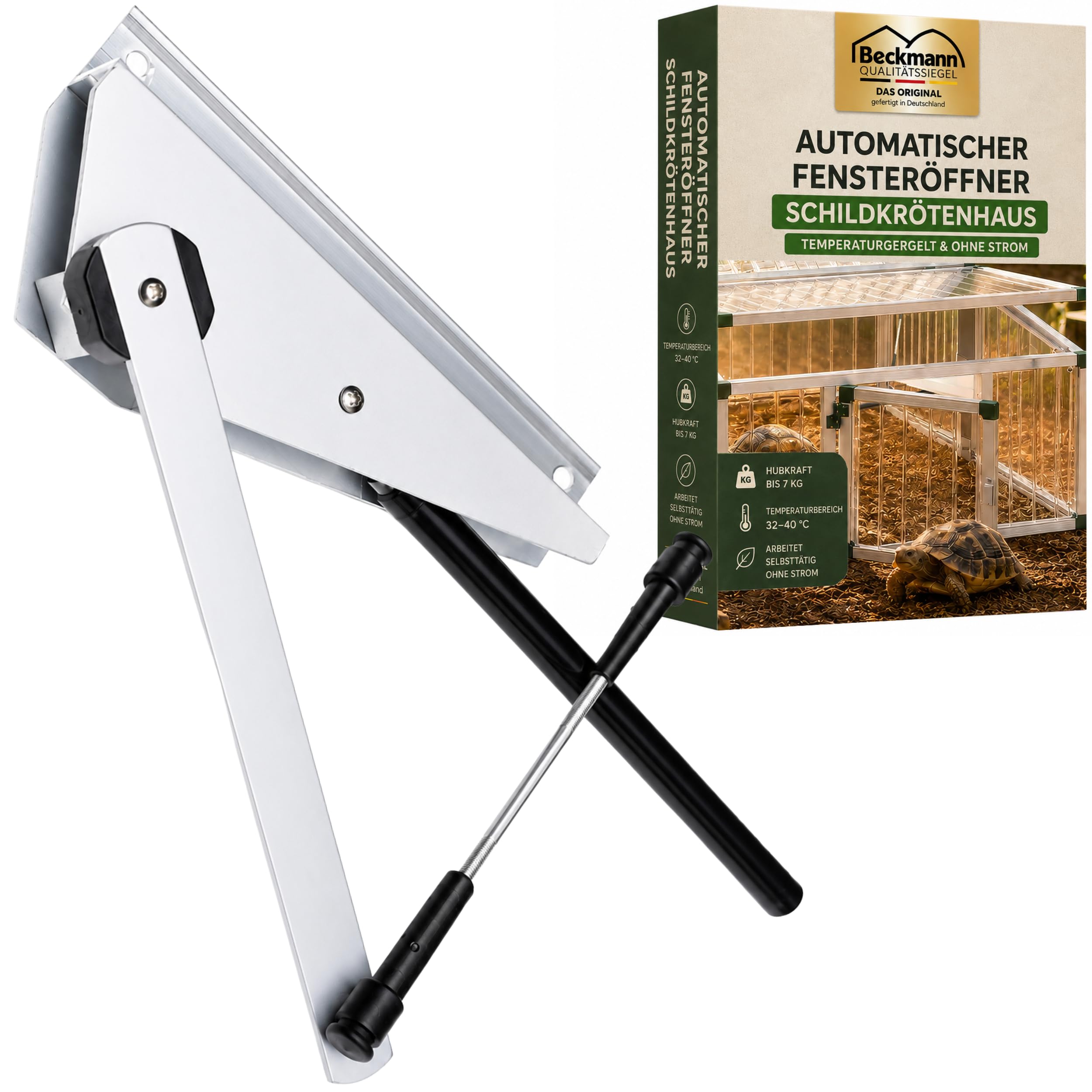 Beckmann automatischer Fensteröffner für Schildkrötenhaus 7kg Hubkraft 32-40°C Terrarium Zubehör