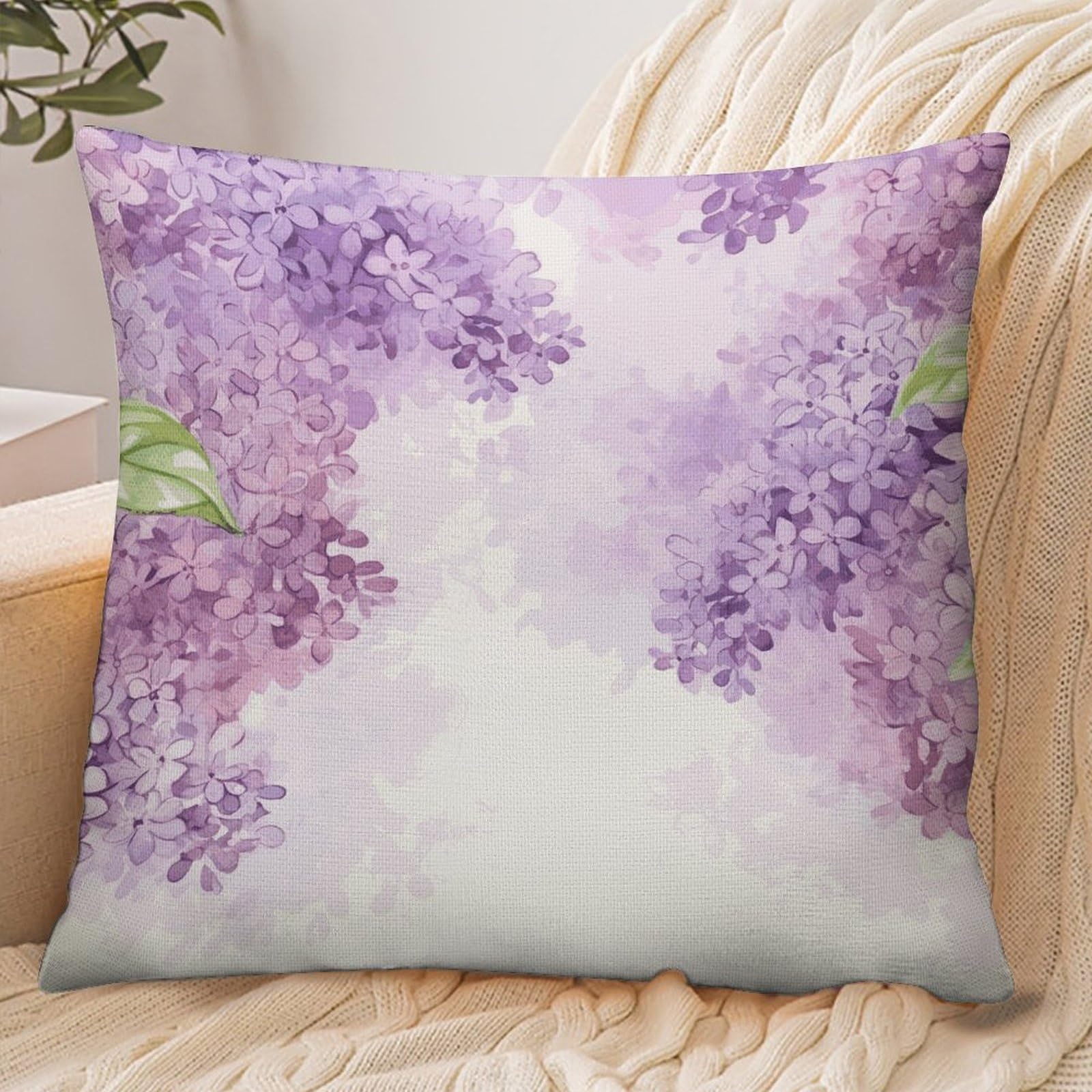 Fekiloot Style Framing Lilac Flowers In Blossom Pillowcase Pillow Sham Pillow Case