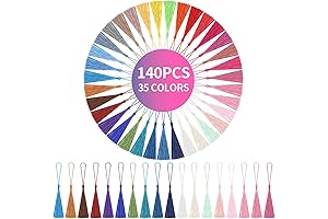 35 Mini Tassel Colors, 4 Pieces Each for Jewelry and Crafts!
