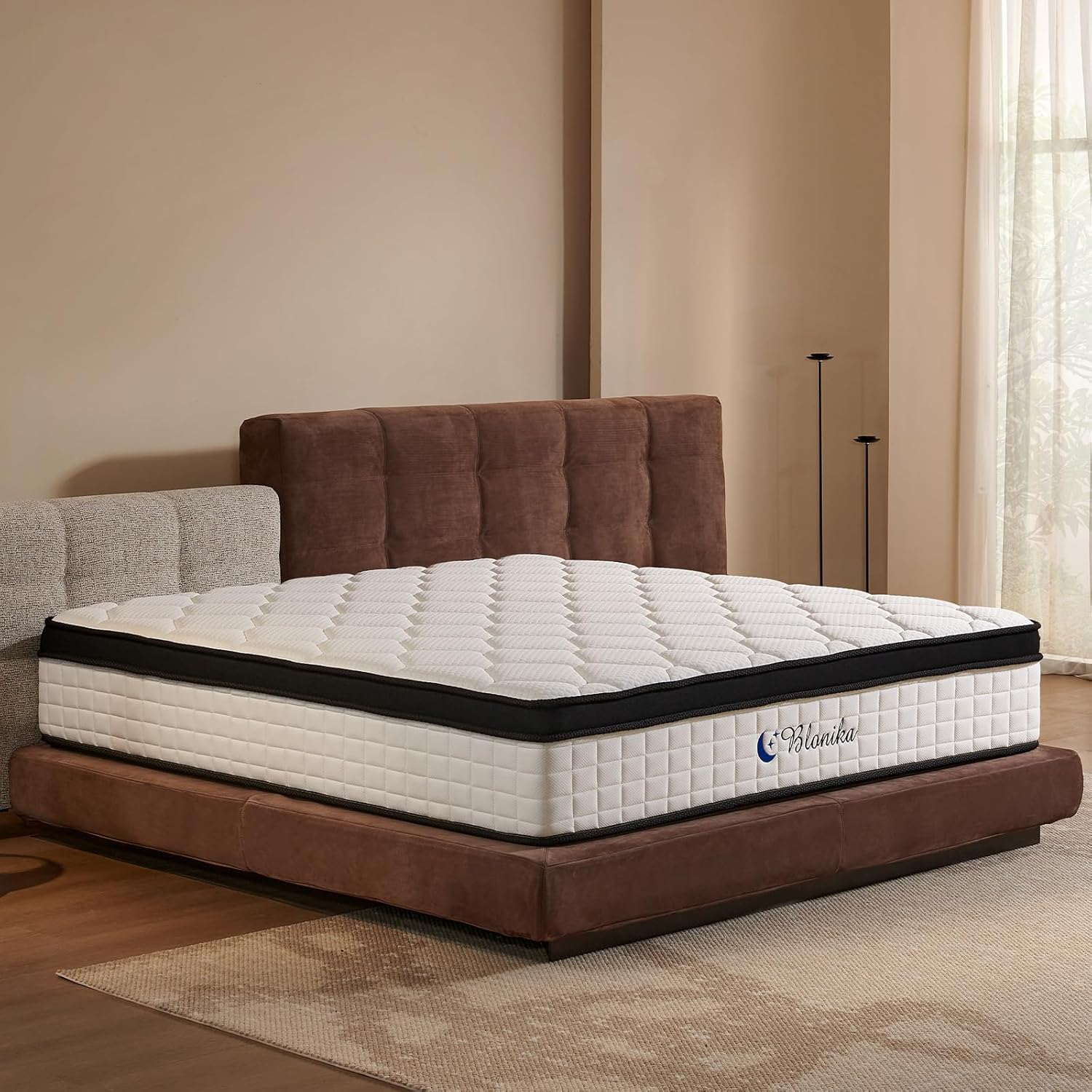 Full Size Mattress, 10 Inch Full Mattress in a Box, Medium Firm, Memory Foam with Individual Pocket Spring for Pressure Relief & Motion Isolation, Strong Edge Support