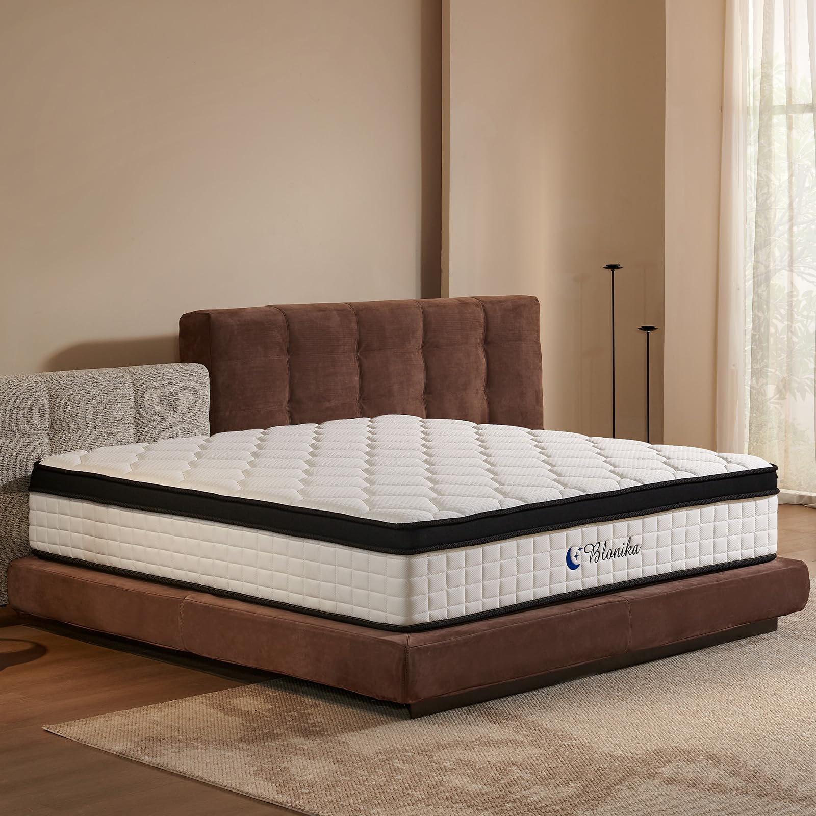 Full Size Mattress, 12 Inch Memory Foam with Individual Pocket Spring — BLONIKA