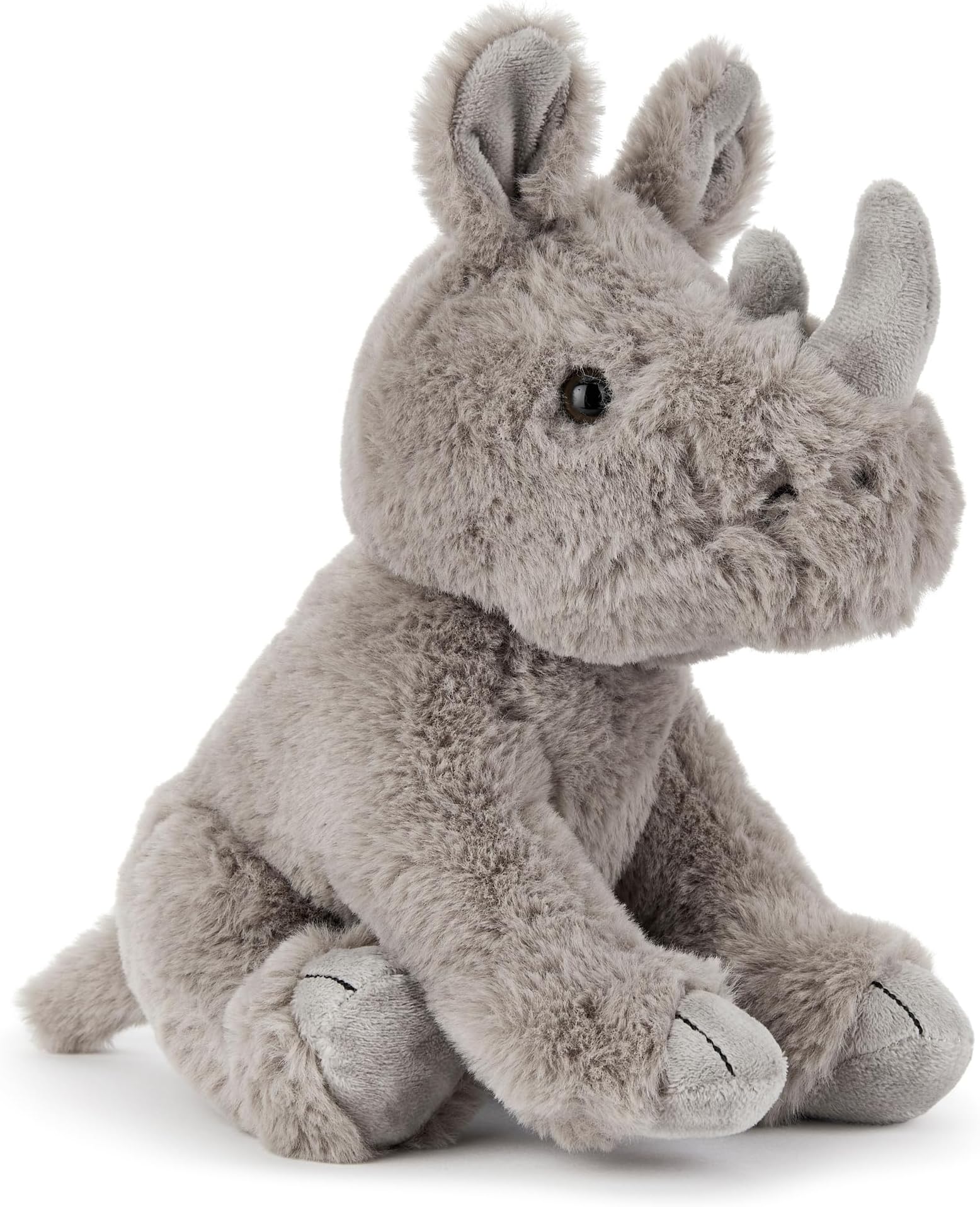 Zappi Co Robin the Rhino Plush Toy Rhinoceros (22cm) Horned Wonder - Soft, Cuddly, 100% Recycled - Mighty African Friend