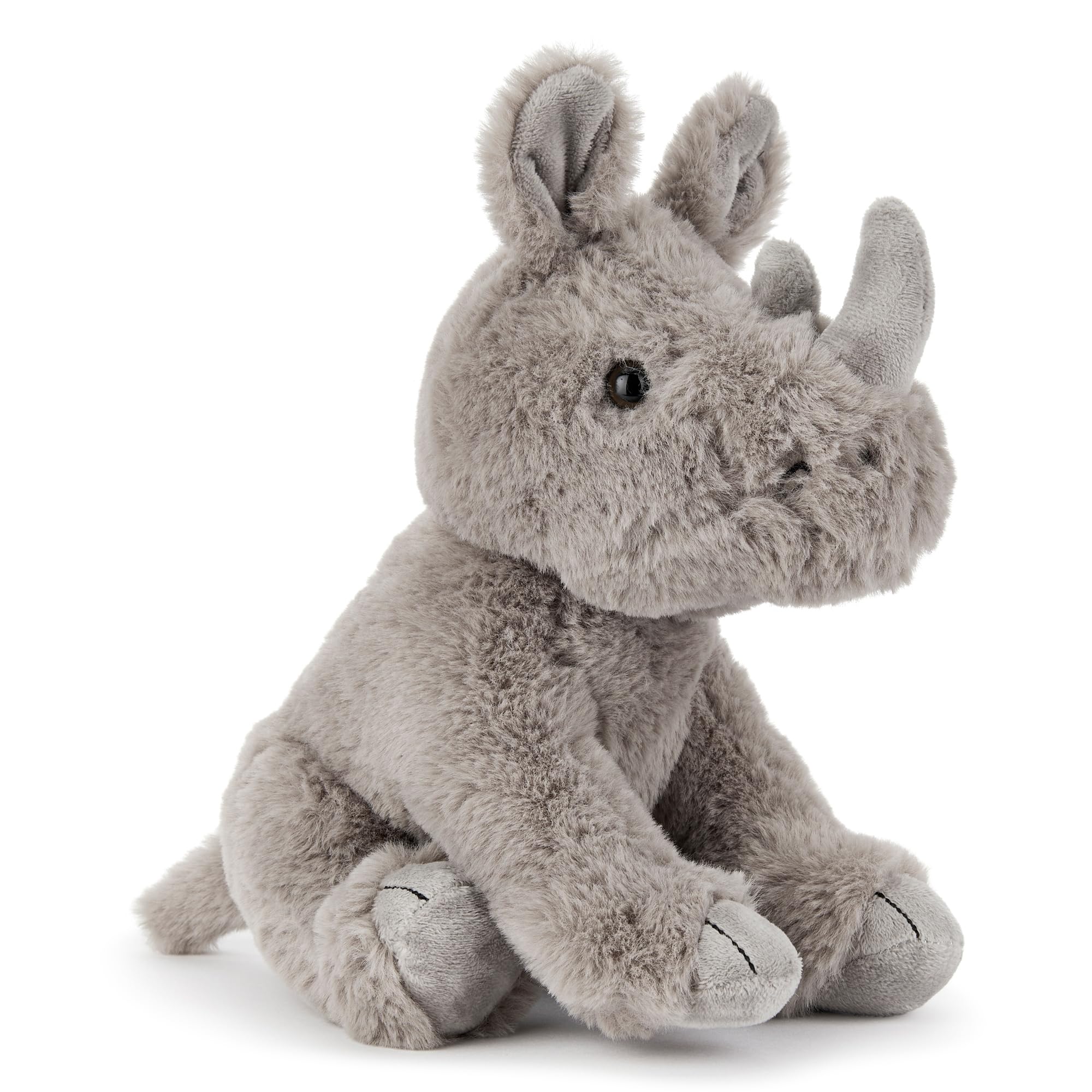 Zappi CoRobin the Rhino Plush Toy Rhinoceros (22cm) Horned Wonder - Soft, Cuddly, 100% Recycled - Mighty African Friend