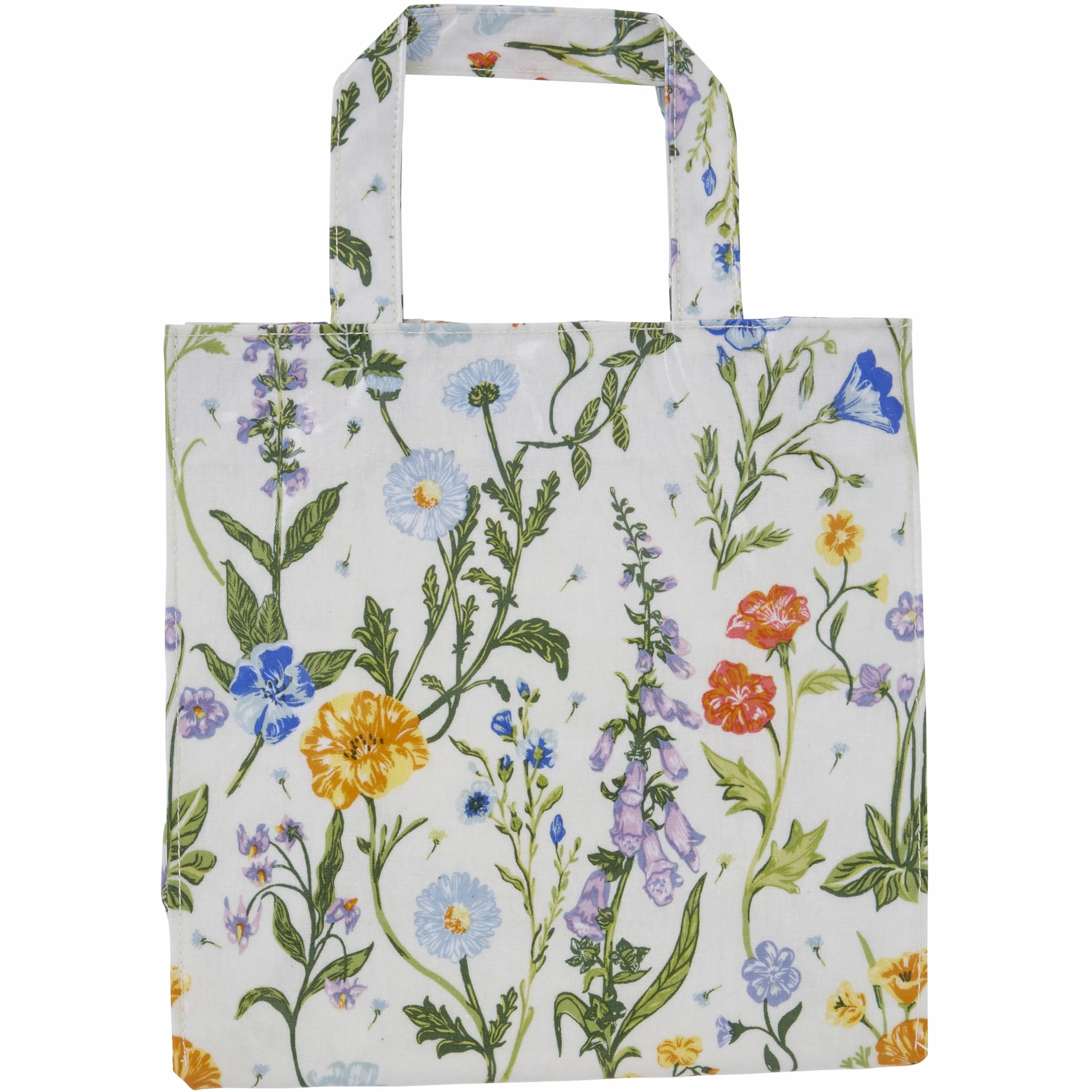 Ulster Weavers - Waterproof Floral Shopping Bag (25 x 25.5cm) - Easy Clean - Waterproof PVC Material - Meadow Flower Bag - Ideal for Shopping Bag/School Bag - Canvas Bag with Botanicas