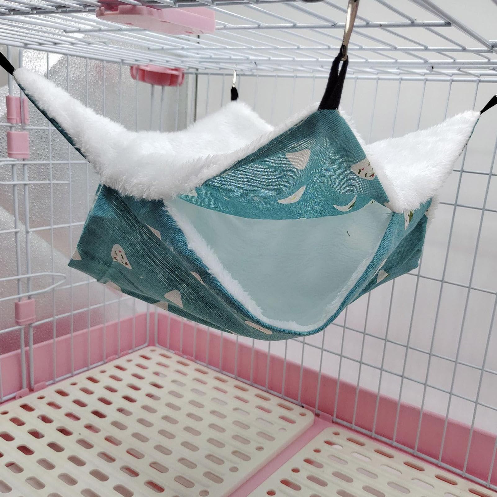 ZEACCT Kleine huisdier kooi hangmat, 3 lagen schommel opknoping bed, hamster, rat, suiker zweefvliegtuig, eekhoorn, fret, gerbil, chinchilla