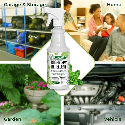 Miniatura 6 de Mighty Mint Spray repelente de roedores de aceite de menta de 16 onzas