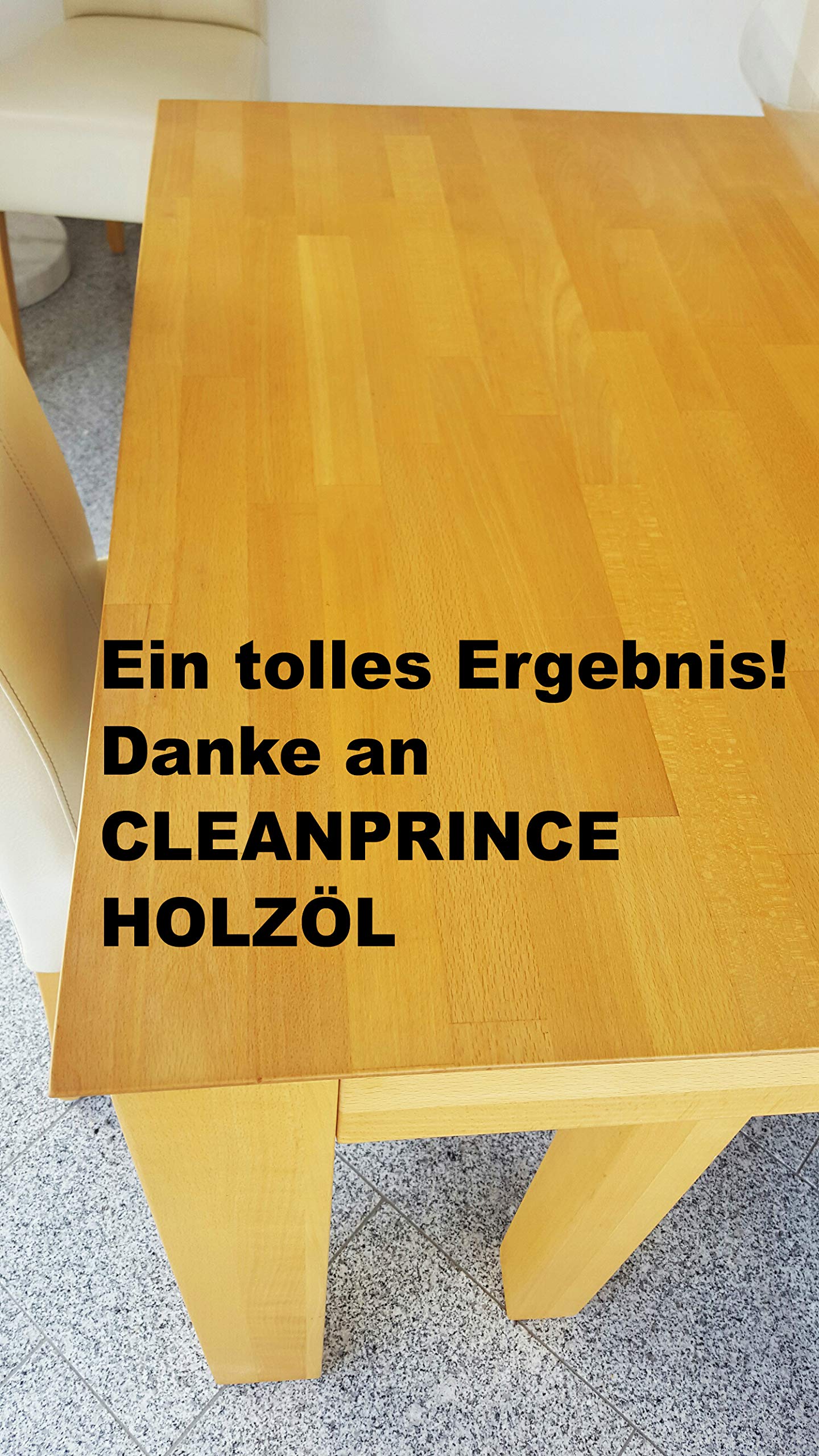 6 x 1 Litro = 6 cleanprince Madera Dura Aceite de Mantenimiento a 1000 ML Teca Bankirai para Cuidado Hartholöl Hartholzpflege Muebles Mesa Banco Sillas Carpintero Necesidades Accesorio Impregnar