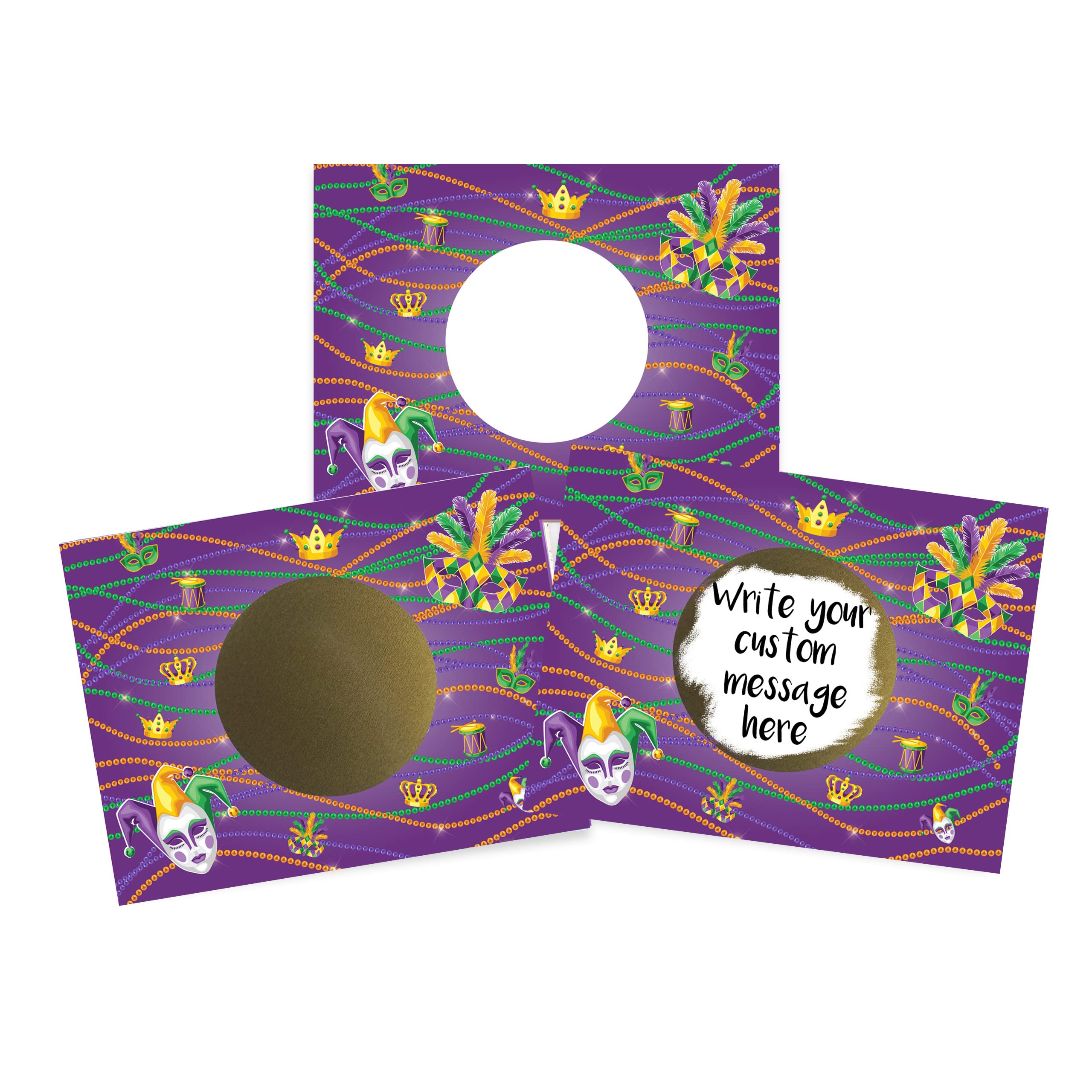 My Scratch Offs 20 Pack Mardi Gras Make Your Own DIY Scratch Off Cards &amp; Stickers Fat Tuesday for Funny Notes, Games, Small Business Promo Codes