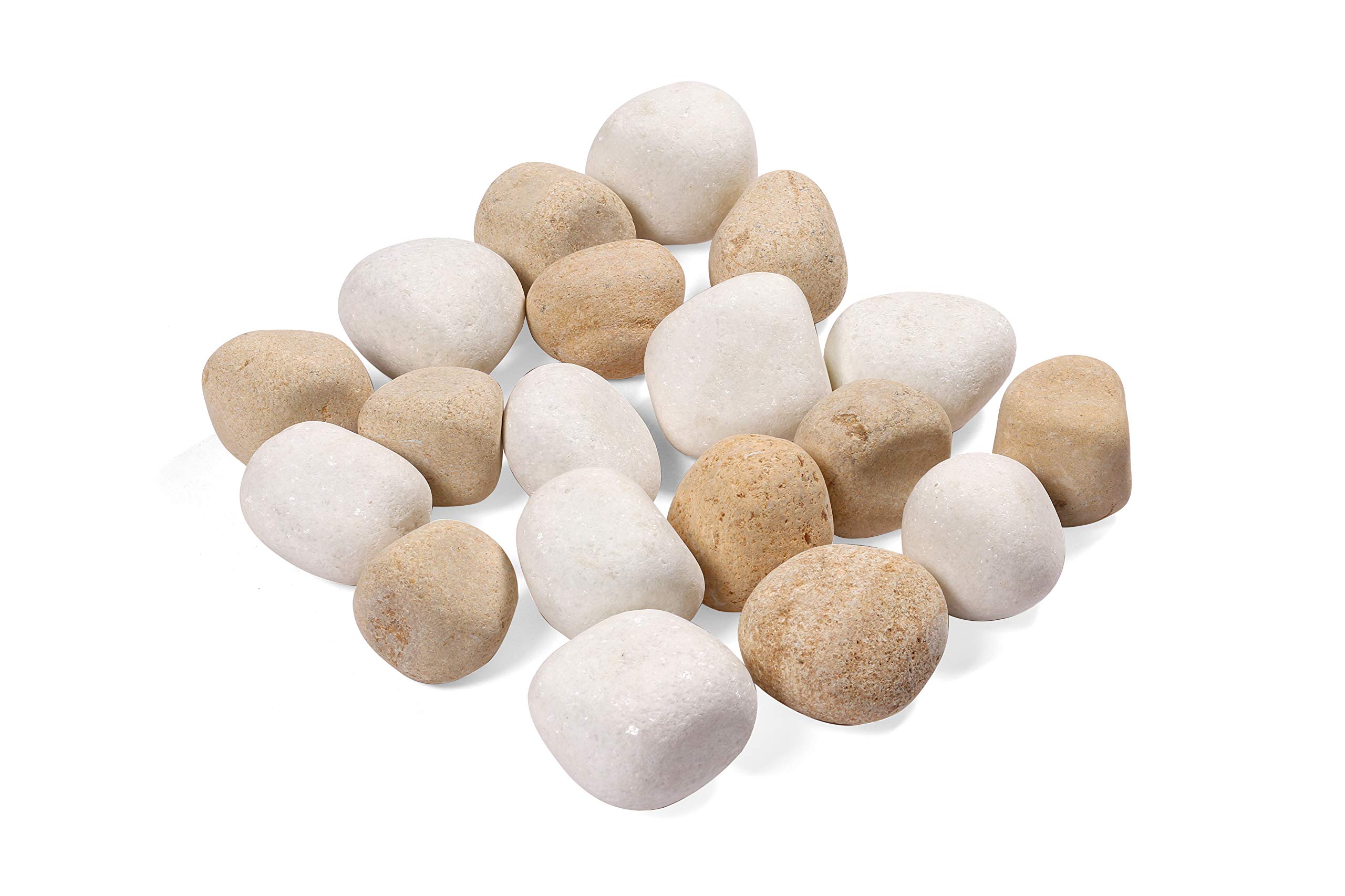 Stonestories Snow White and Yellow Mixed Stones Pebbles for Garden, Landscaping and Home Decor (Large Size - 3 to 5") - 5 kgs-image-34