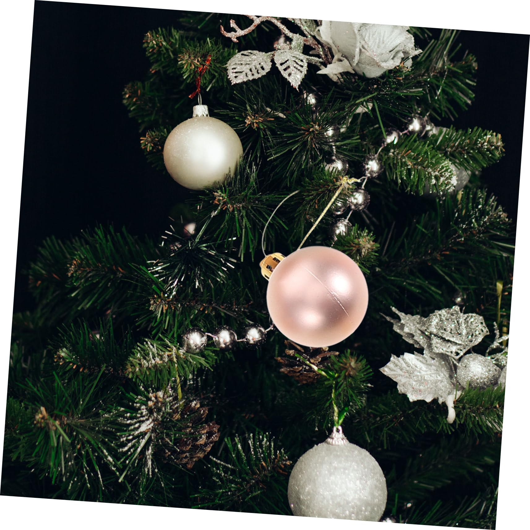 Homoyoyo 100stücke Weihnachtsbaumschmuck Hängeschmuck aus Abs-Material Weihnachtskugeln zum Aufhängen für Dekoration und Geschenke