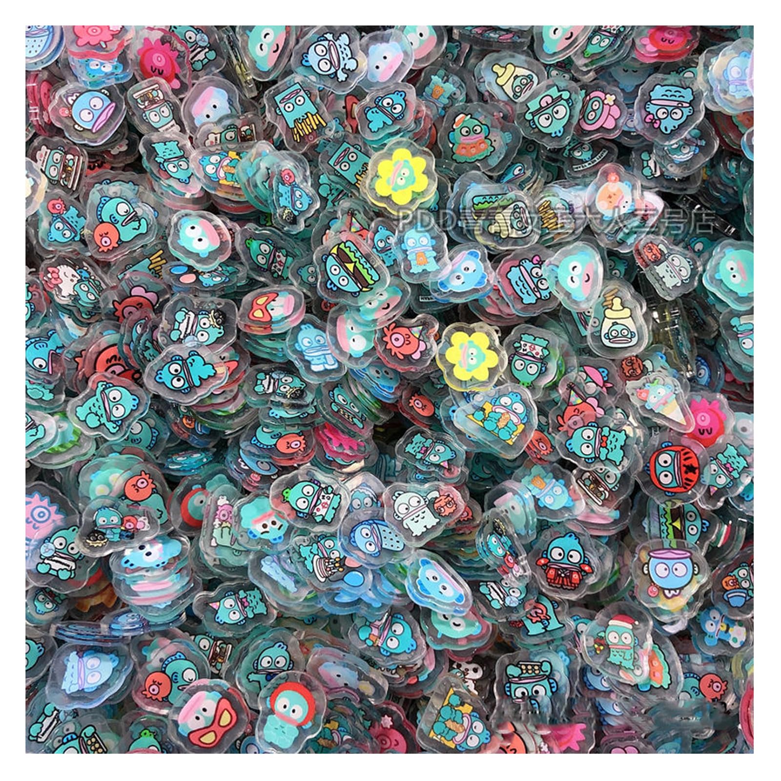 Amazon.co.jp: ハンギョドン デコパーツ アクリル素材 約100枚入り 2cm