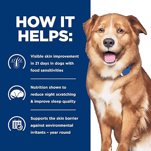 Miniatura 8 de Hill's Prescription Diet Derm Complete Skin & Food Sensitivities Alimento seco para perros, dieta veterinaria, bolsa de 14.3 libras