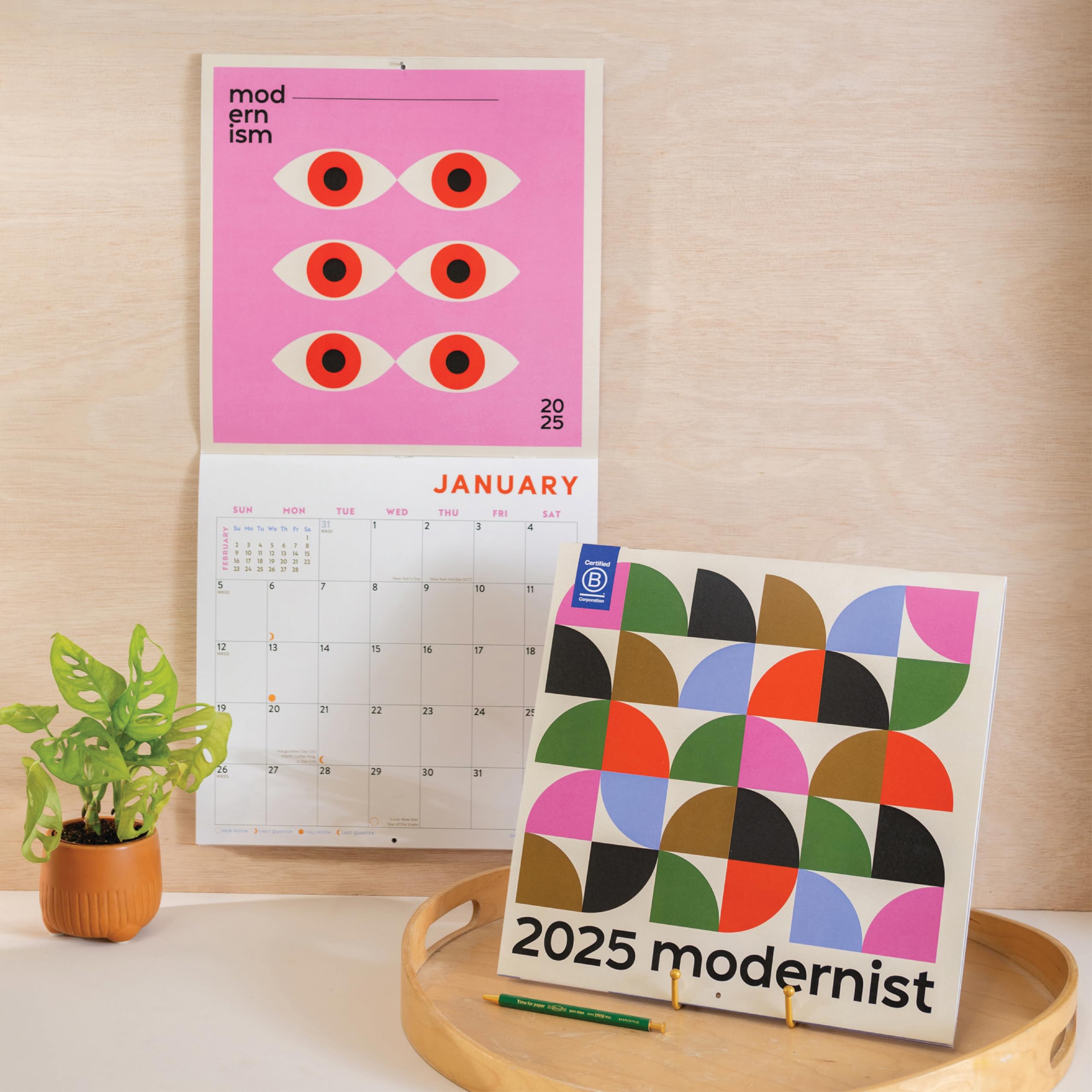 2025 Hanging Wall Calender, Week Starts Monday - Whimsical Cat Designs By Ashl - View #2