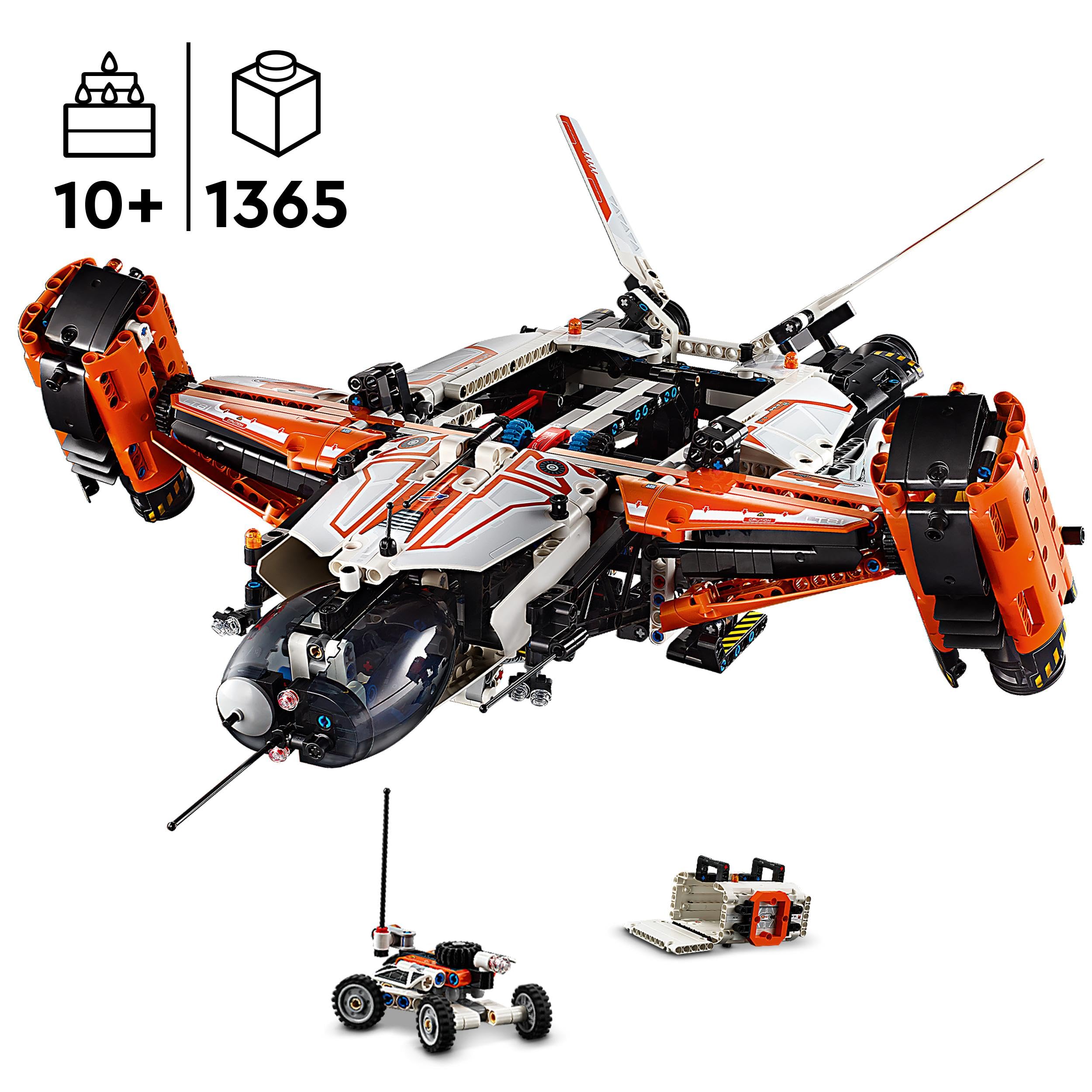 LEGO Technic Transportowy statek kosmiczny VTOL LT81, Pojazd do Zbudowania, Zabawka Konstrukcyjna dla 10-latka, Nauka o Kosmosie i Wprowadzenie do Inżynierii dla Dzieci, Pomysł na Prezent, 42181