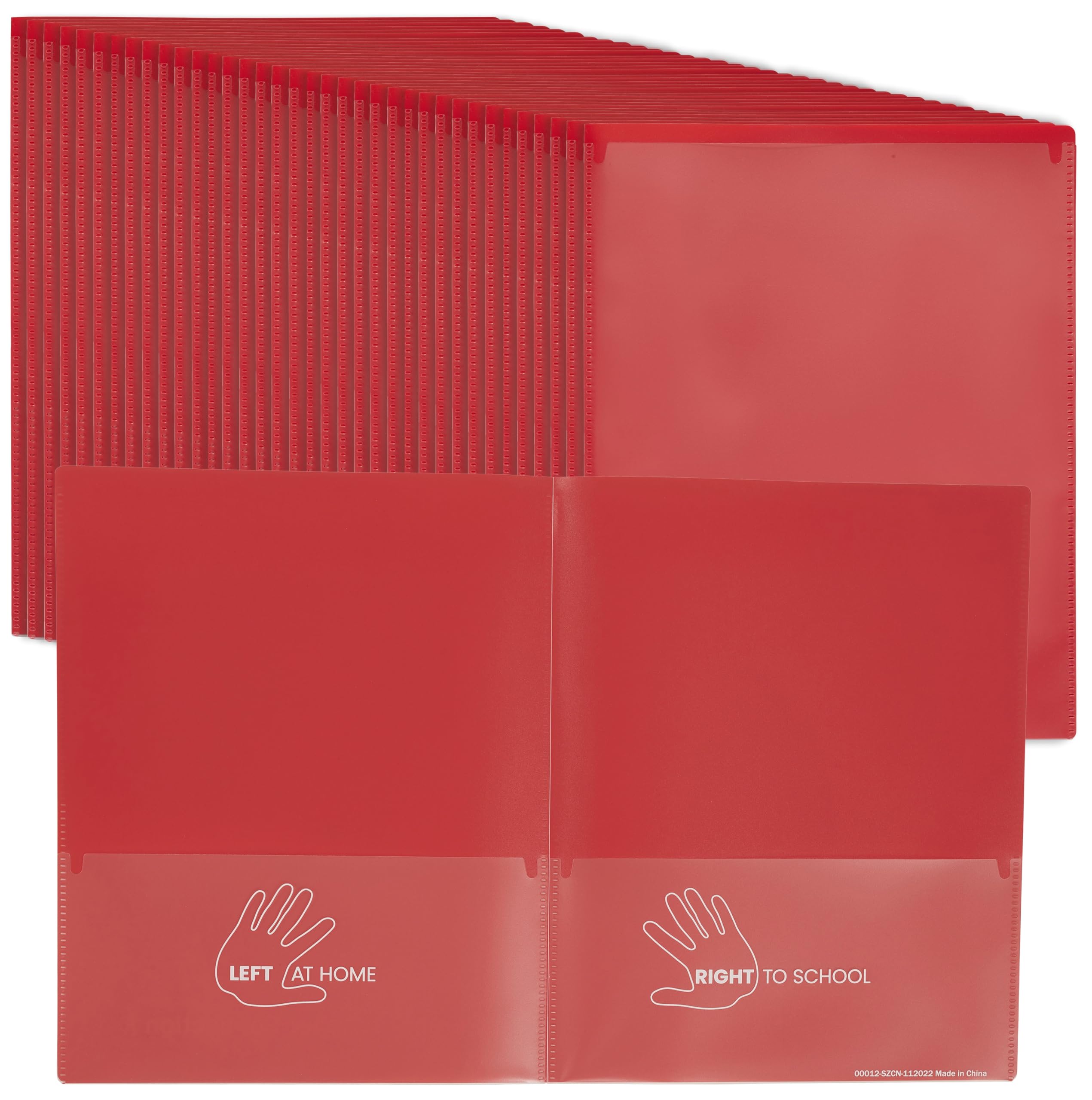 ECR4Kids 2-Pocket Parent-Teacher Communication Folder, 36-Piece, Red