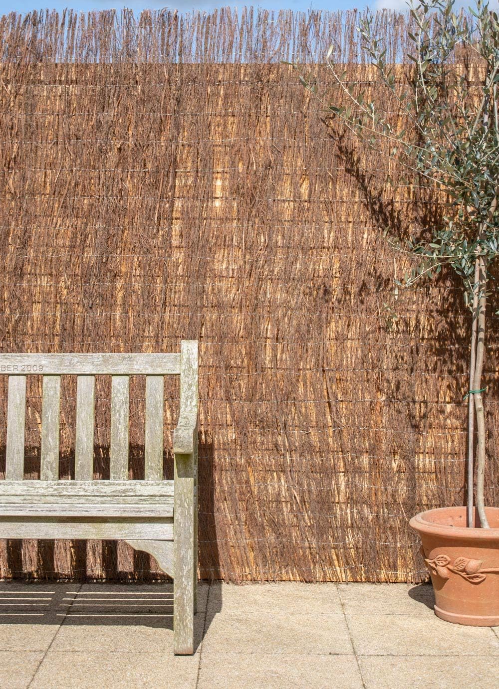 4.0 x 2.0m (13ft 1in x 6ft 7in) Brushwood Heather Thatch Natural Garden Fence Screening Roll Privacy Border Wind/Sun Protection By Papillon