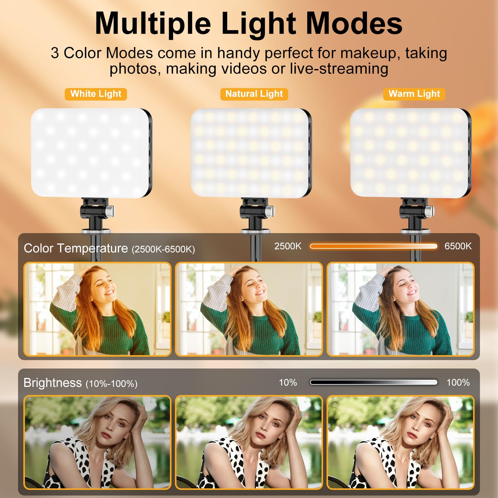 Overhead Phone Mount with 60 LED Portable Selfie Light and Phone Holder for Desk, Camera Mount Arm Stand with Remote, Overhead Stand for Video Recording, Live Streaming, TikTok, YouTube and Cooking