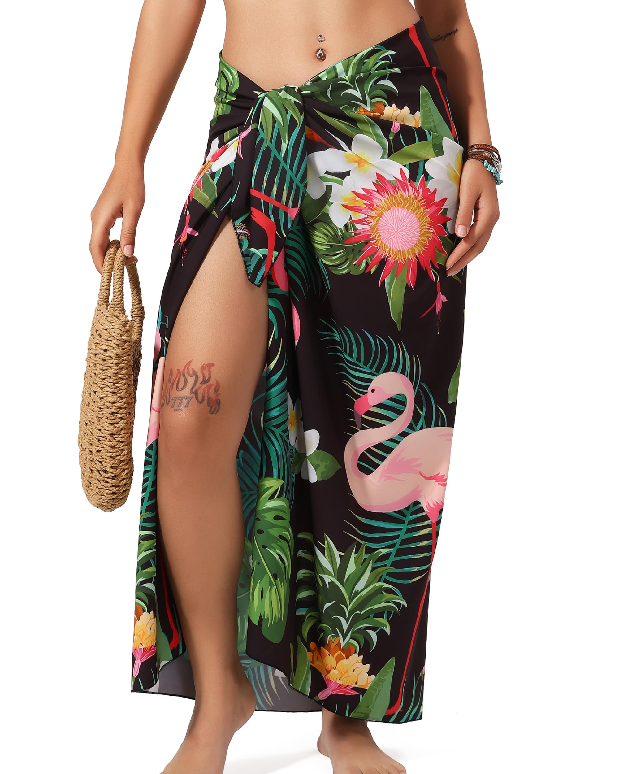 Rossopesca Womens Beach Sarong Chiffon Swimsuit Coverups Sheer Bikini Wraps for Swimwear Bathing Suit Cover Up