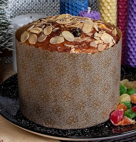 Miniatura 6 de QG group LOVARE - Molde de papel Panettone grande  12 piezas, 3.14 x 4.33 pulgadas de ancho (3.1 in x 43.3 in)  moldes redondos para hornear de