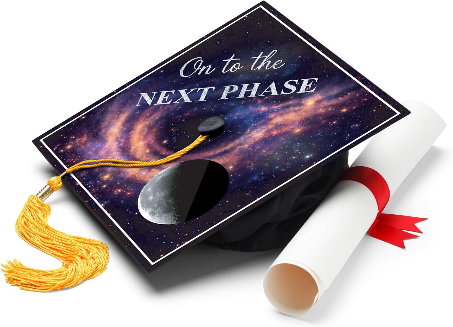 Amazon.com: On to the Next Phase Graduation Cap Topper Black : Home ...