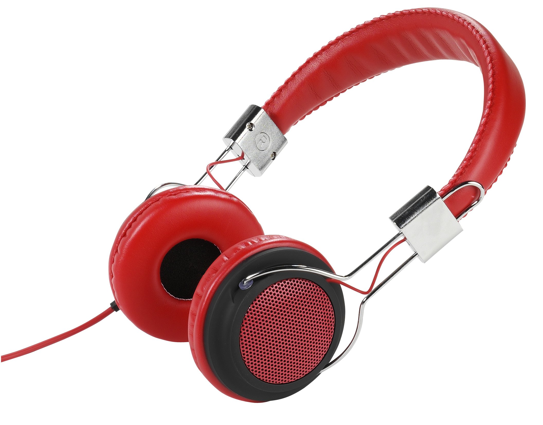 Vivanco COL 400 Red Street Style - Cuffie con passacavo (jack da 3,5 mm), colore: Rosso