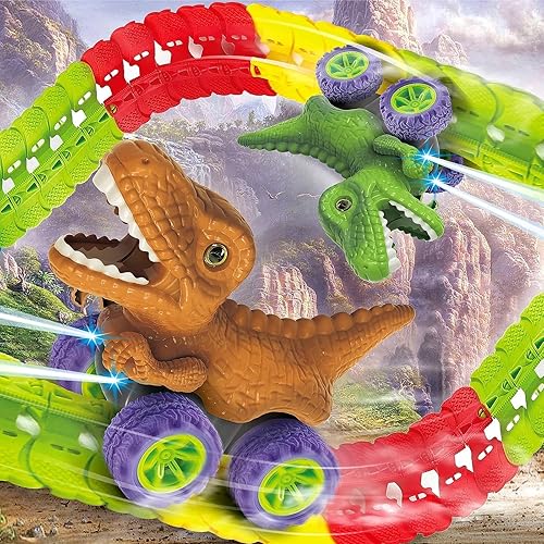 Miniatura 3 de ENGYAS CarTrack antigravedad, se eleva con el auto de dinosaurio antigravedad, auto eléctrico de dinosaurio antigravedad de 360, juguete de