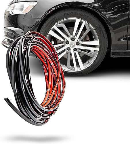 True Line Automotive Protector de llanta Protector de rueda en forma de L Protectores de llanta de coche ultra duraderos con cinta adhesiva 3M,