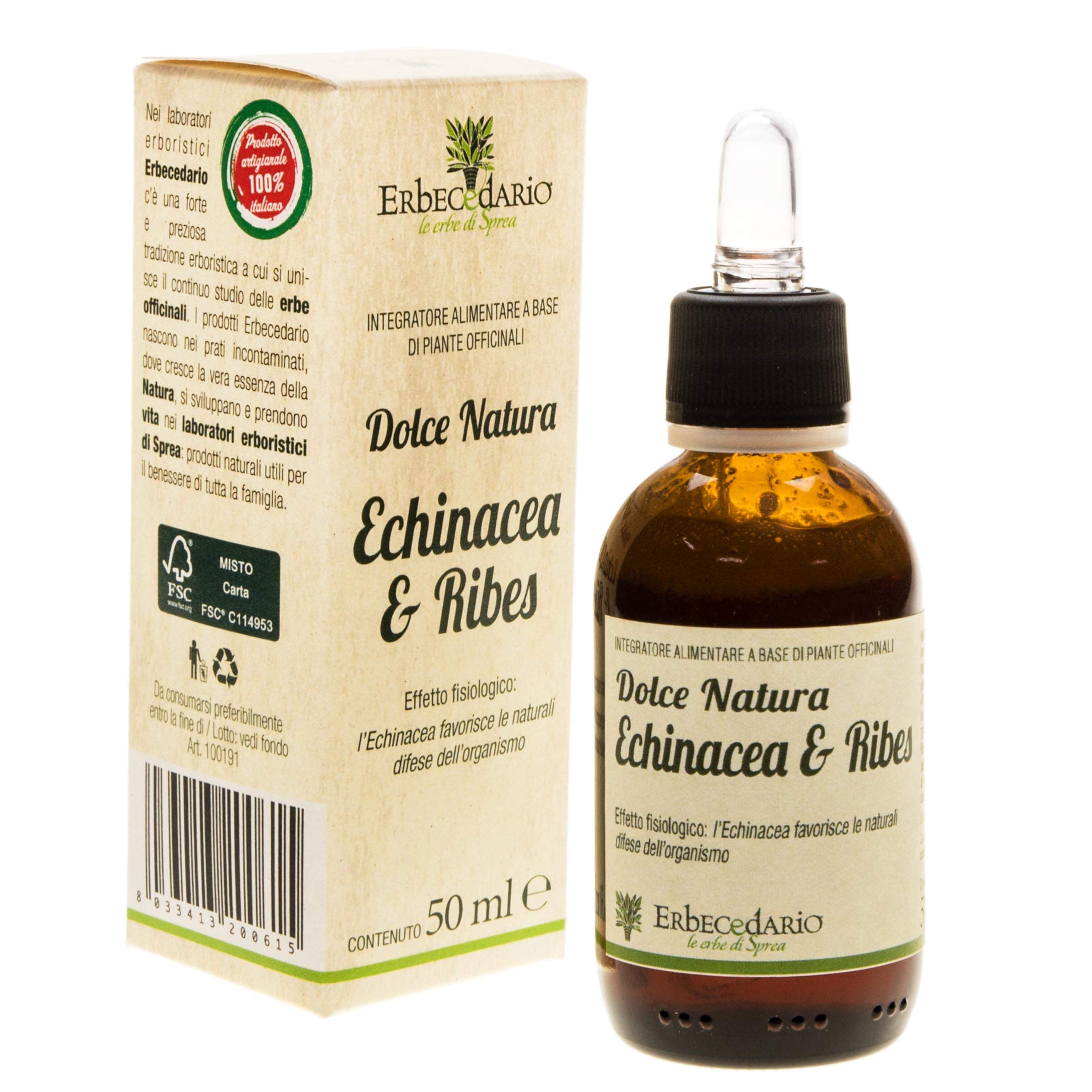 Sciroppo Difese Immunitarie Bambini echinacea e ribes 50ml, favorisce il benessere delle prime vie respiratorie, Sciroppo naturale per bambini - made in Italy