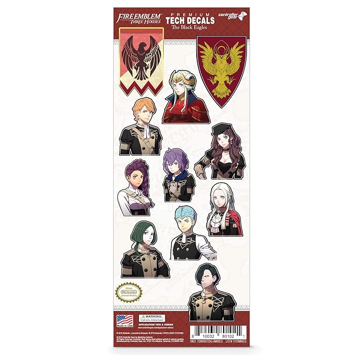 Buy Fire Emblem Three Houses, 11 Pack, Black Eagles Tech Decals