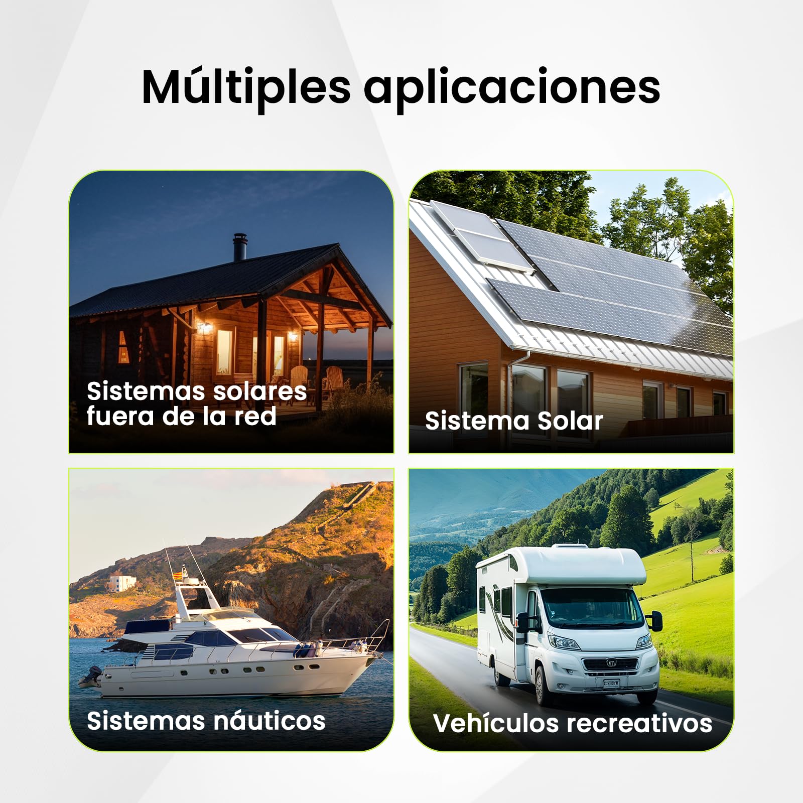 Batería LiFePO4 12V 314Ah de CyperOcean,Batería Solar de Ciclo Profundo con BMS Inteligente de 200A, Ideal para Sistemas Off-Grid, RV y Energía Residencial (4019Wh, Celdas EV Grado A)