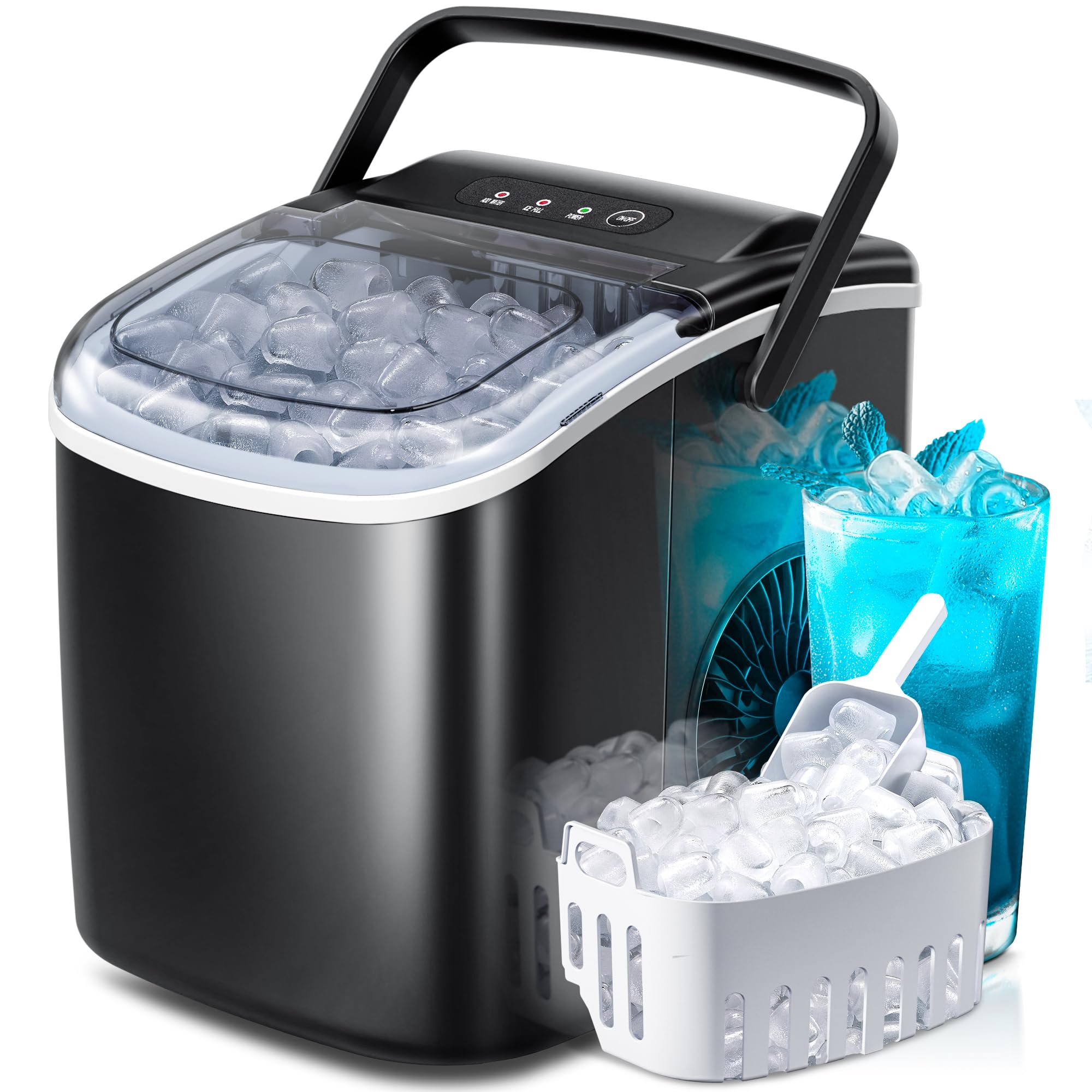 Crzoe Máquina de hielo portátil (rojo)