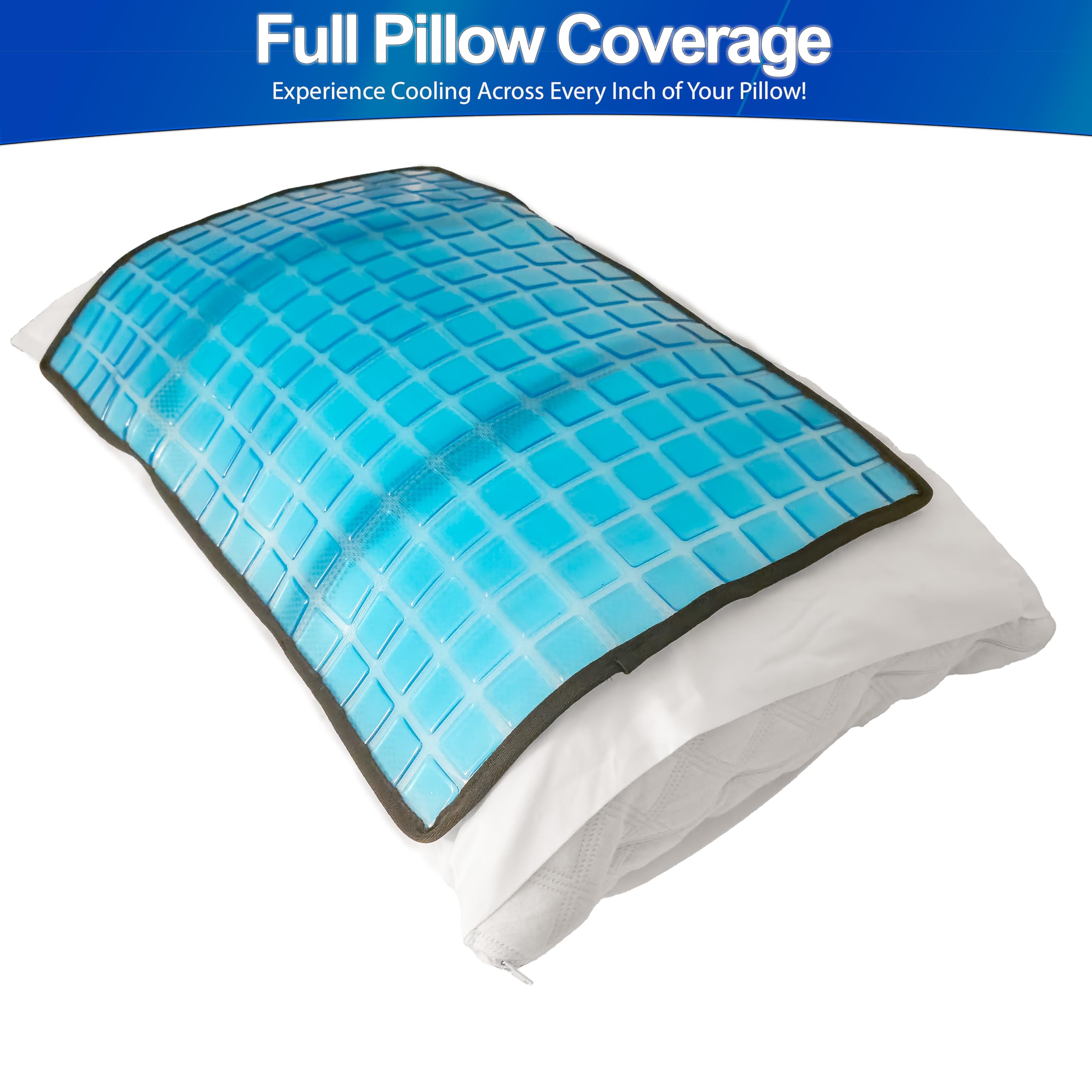 Personal Cooling Gel Pad Pillow Insert - 12x14.8 Inch For Hot Flashes, Pets, Laptops