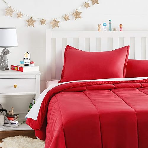 Tienda Basics - Juego de edredón y fundas de almohada para niños de microfibra de fácil lavado