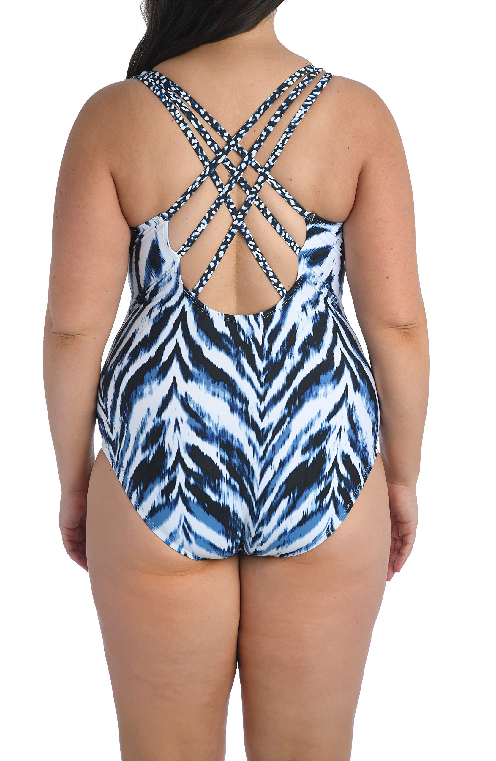 La Blanca Strój kąpielowy jednoczęściowy damski Multi Strap Cross Back One Piece Swimsuit